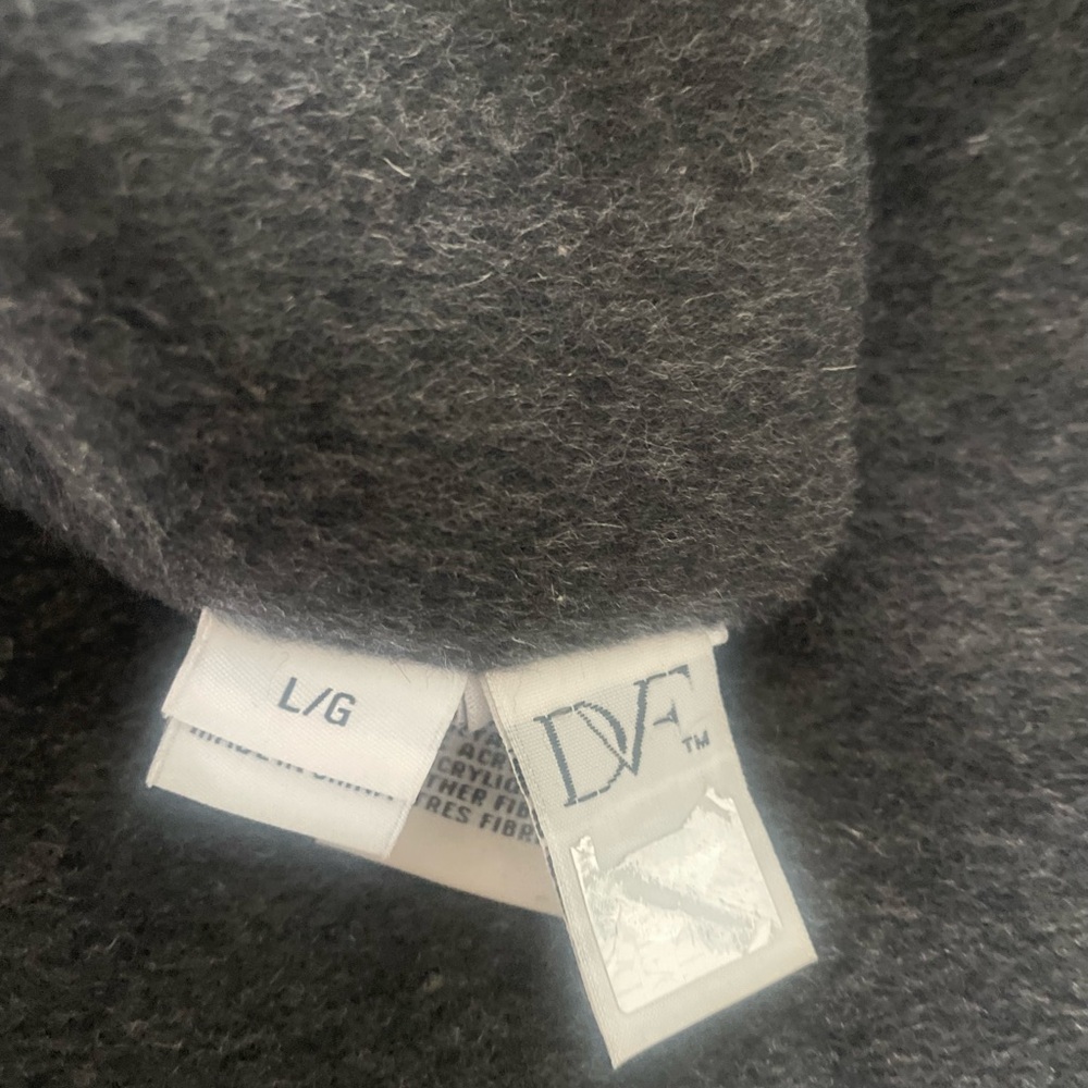 Diane Von Furstenberg Charcoal Wool Coat - Picture 5 of 8
